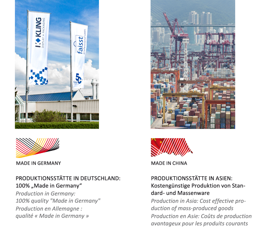 production sites in Germany and Asia