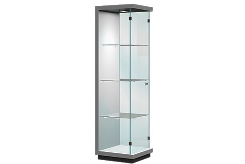 Uhrenvitrine aus Glas